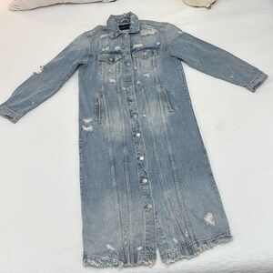 Long Denim Jacket | Size L